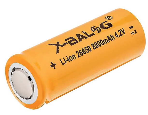 Acumulator X BALOG 26650 Reincarcabil capacitate 8800mAh Li ion 4.2V GALBEN